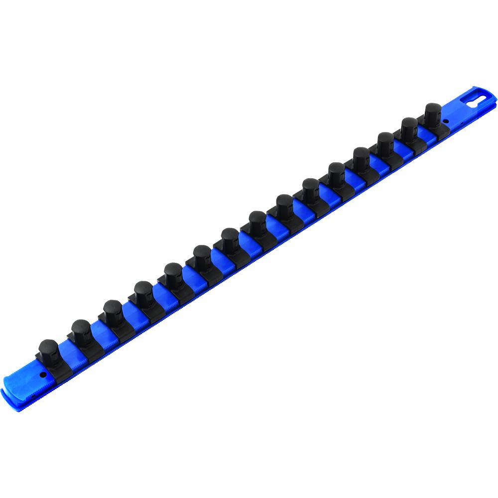 1/2&#34; Drive Blue Twist Lock Socket Bar, 15 Clips