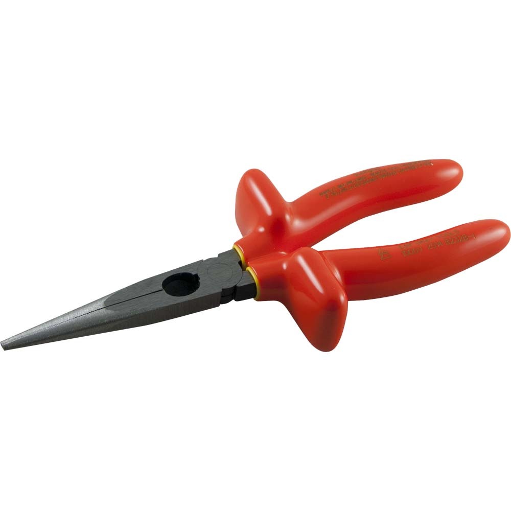 6-1/4&#34; Needle Nose Straight Cutter Pliers, 2&#34; Jaw, 1000V Insulated