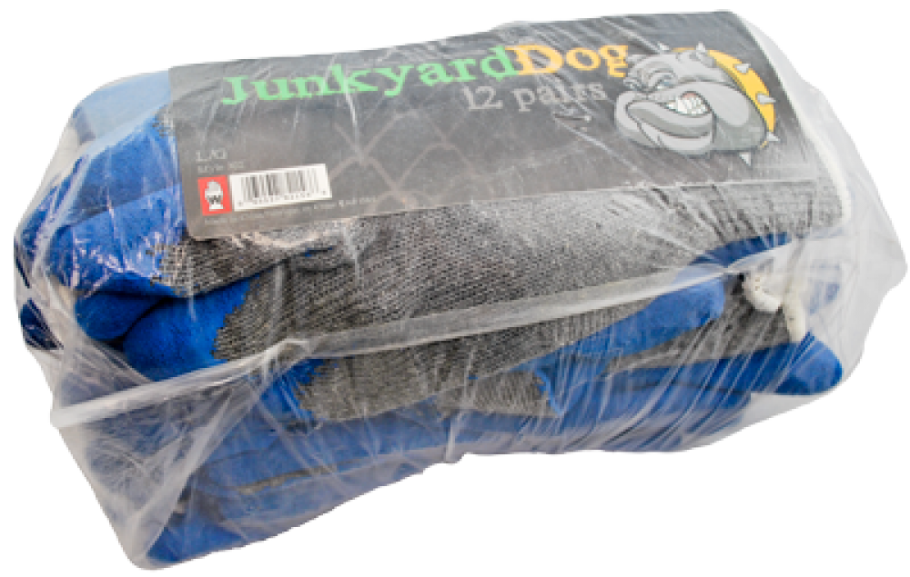 JUNKYARD DOG RUBBER LATEX POLY COTTON BLEND 12 PACK COATED - L