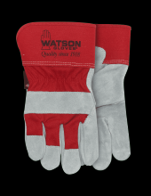 Watson Gloves 104-L - MEAN MOTHER SPLIT COWHIDE COTTON DRILL BACK COMBO - L