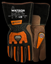 Watson Gloves 5785G-M - SHOCK TROOPER A7 D30 BACK & ANTIVIBE PALM GAUNTLET GOATSKIN - M