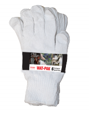 Watson Gloves 603-L - WHITE KNIGHT POLY COTTON 6 PACK FABRIC - L