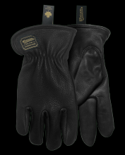 Watson Gloves 896-M - THE DUCHESS PREMIUM FULLGRAIN DEER BLACK WOMENS DRIVER - M