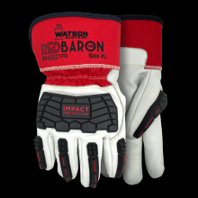 Watson Gloves 94002TPR-L - RED BARON FULLGRAIN COW SHERPA LINED COMBO TPR - L