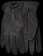 Watson Gloves 9587-L - RANGE RIDER FULLGRAIN DEER BLACK C40 LINED DRIVER - L