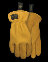 Watson Gloves 9596-M - THE DUCHESS FULL DEER FLEECE LINED GOLD WOMENS DRIVER - M