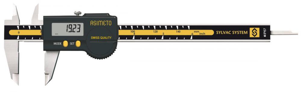 Asimeto 7301060 0-6&#34; x 0.0005&#34; IP67 Sylvac System Coolant Proof Digital Caliper