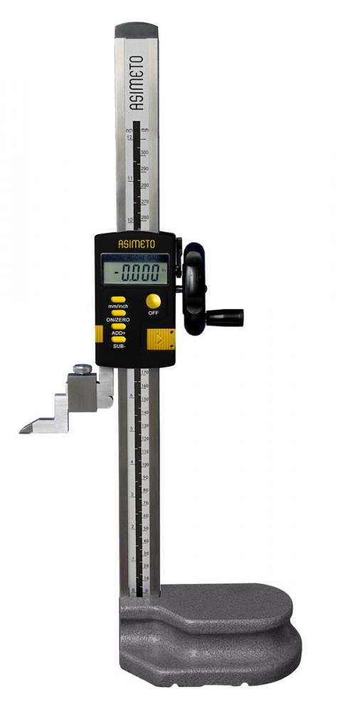 Asimeto 7626120 0-12&#34; x 0.0005&#34; Single Beam Digital Height Gauge With Hand Wheel