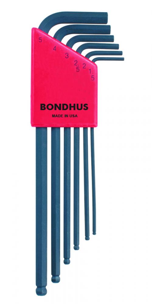 BONDHUS 6PC (1.5 - 5MM) BALLPOINT L-KEY SET