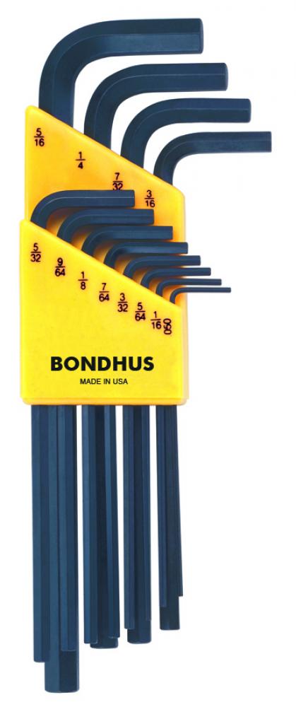 BONDHUS 12PC (.050-5/16) LONG HEX L-WRENCH SET