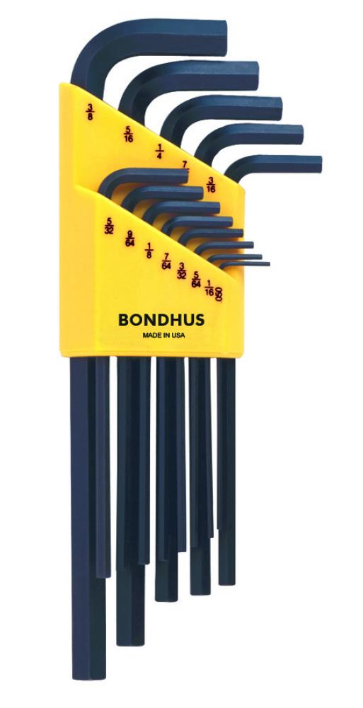 BONDHUS 13PC (.050-3/8) LONG HEX L-WRENCH SET