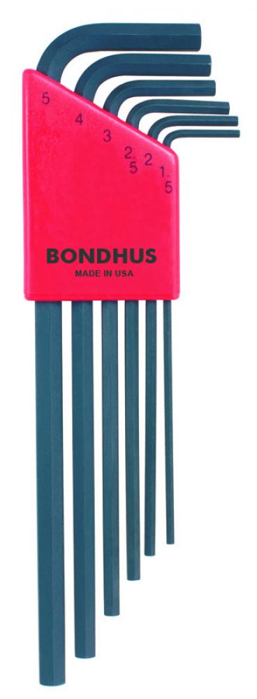 BONDHUS 6 PC 1.5-5MM HEX KEY SET