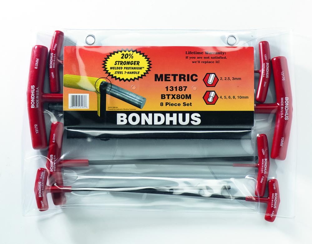 BONDHUS 8PC (2 - 10M) BPT T-HANDLE SET