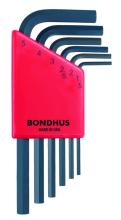 Bondhus 12246-BON - BONDHUS 6PC (1.5 - 5M) HEX KEY SET - SHORT