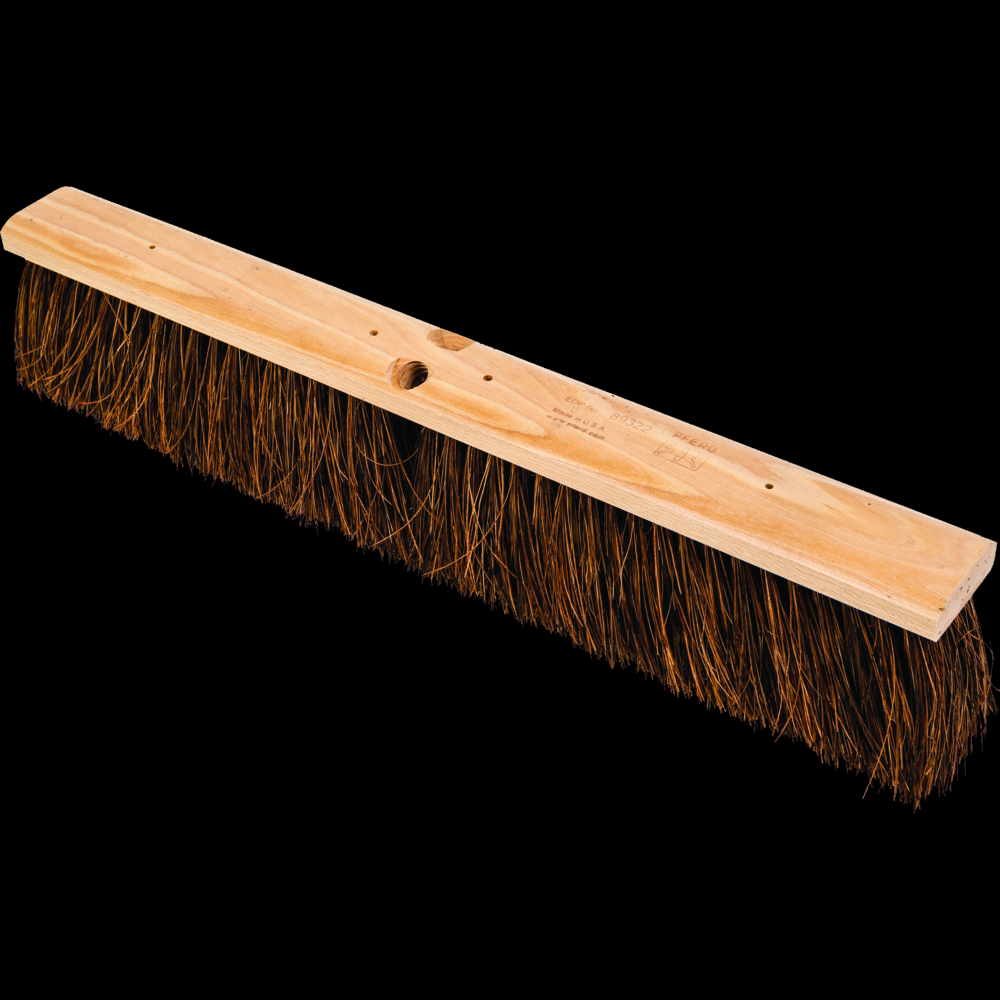 PFERD Heavy Duty Garage Broom Head 24&#34; Palmyra Fill 4&#34; Trim