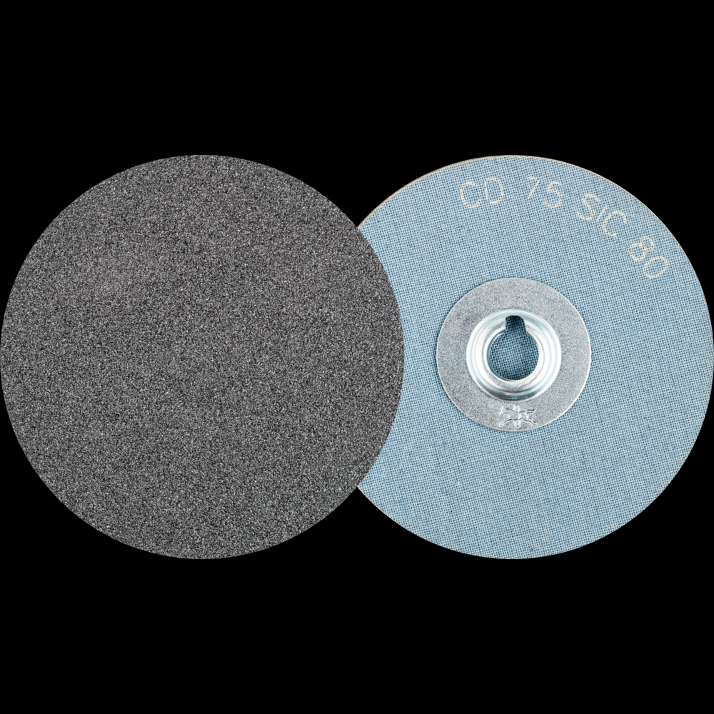 PFERD COMBIDISC® Abrasive Disc, 3&#34; Dia, Type CD, 80 Grit, Silicon carbide