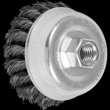 Pferd Inc. 79182231 - PFERD Knot Wire Cup Brush 3-1/2" Dia. .014 Carbon Steel 5/8-11" Thread