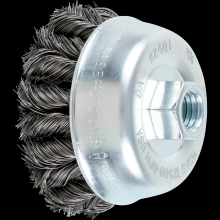 Pferd Inc. 79182401 - PFERD COMBITWIST® Knot Wire Cup Brush 3-1/2" Dia. .014 Carbon Steel 5/8-11" Thread