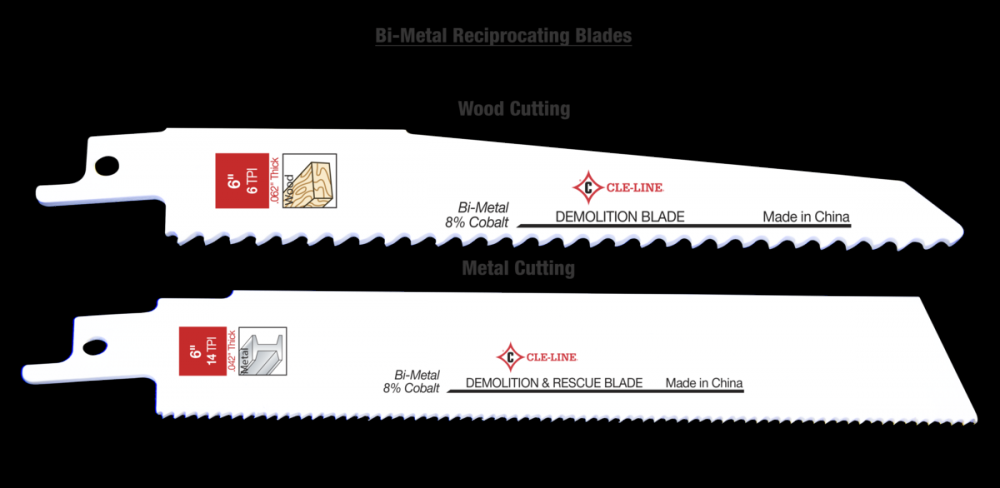 Reciprocating Bi-Metal Demoiton - Metal & Wood - Saw Blades