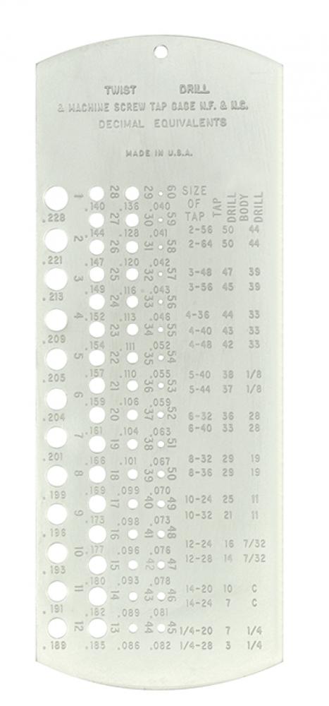 Fowler #1-#60 Drill Gauge